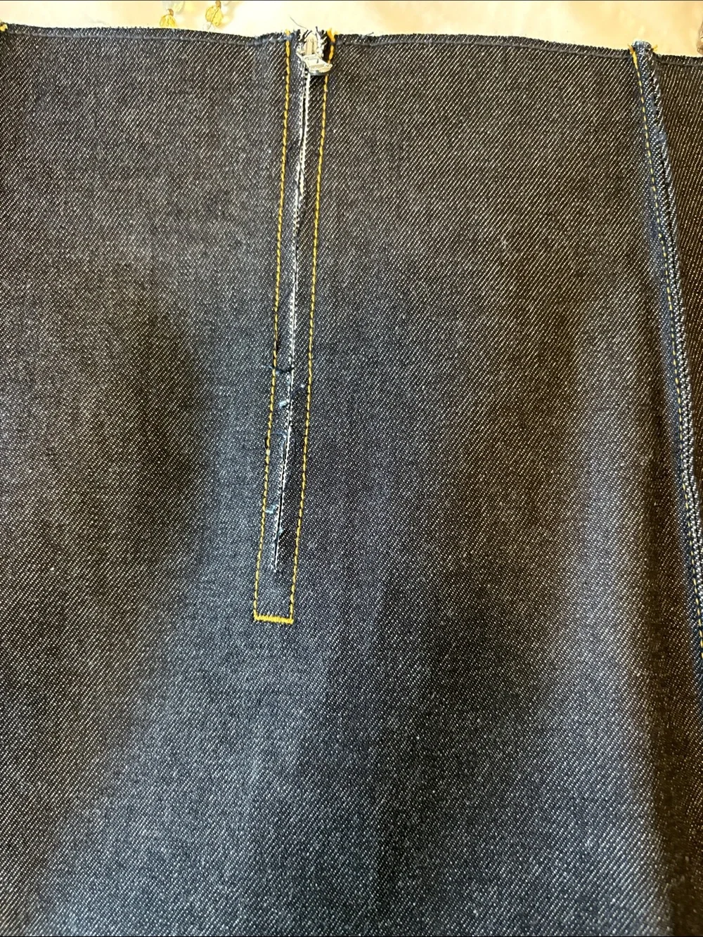 Tory Burch Dark Indigo A‑Line Denim Skirt